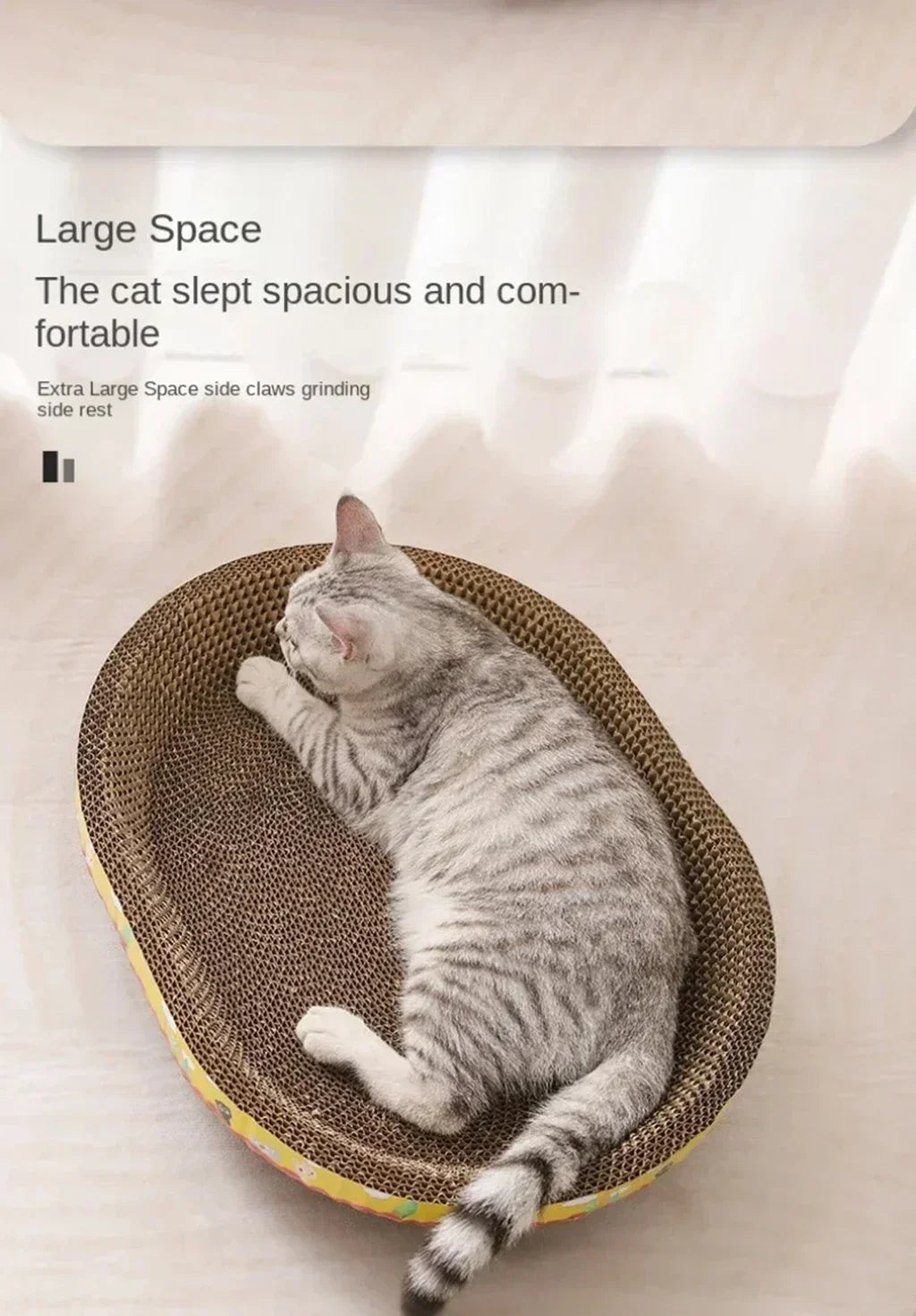 Cat Scratching Board Protect Furniture Grinding Claw Toys Oval Corrugated Paper Wear-resistant Cat Nest Cat Accessories - Play Paws Toys