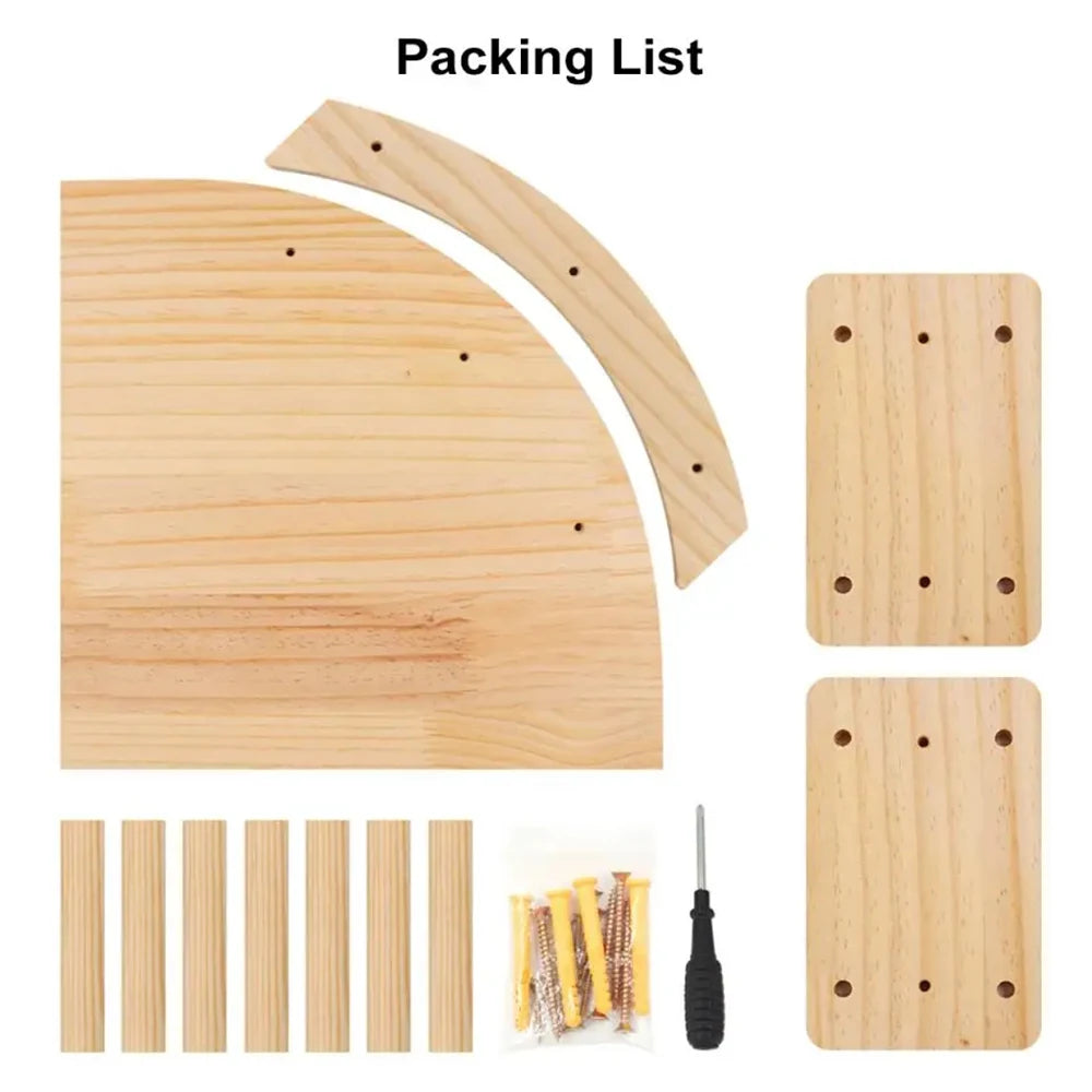 Wall-mounted Cat Climbing Frame 50cm Cat Climbing Ladder  Hammock  Activity Sisal Cat Grab Post Cat Pedal Indoor Cat House - Play Paws Toys