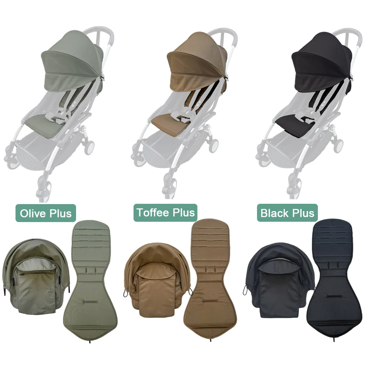 MomTan Stroller Replacement Colth Set For YOYO ,YOYO+ ,YOYO2 Strollers , Waterproof Double Lay 1:1 Original Fabric - Play Paws Toys