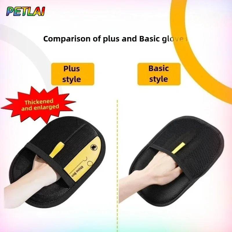 Pet hair glove removal Cat Grooming Reusable Electrostatic Dedusting Brush Dog Hair Remover for Couch Carpet Clothes Washable