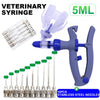 1 Pc 1/2/5ml Poultry Automatic Syringe With Needles Veterinary Continuous Injector Vaccine Injection With Scale Adjustable