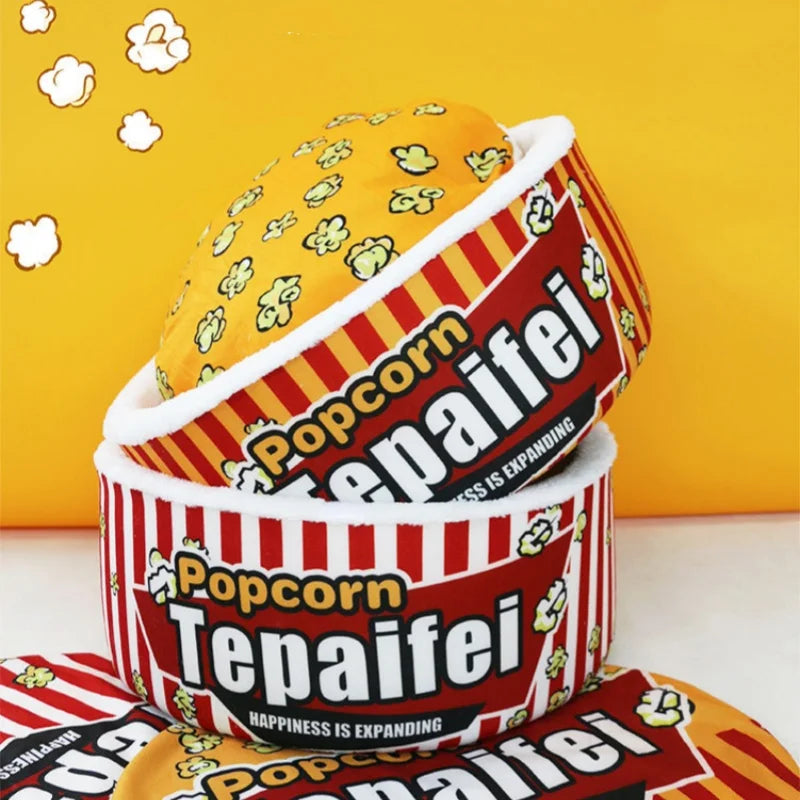 New Cat Nest Closed Sense of Security Winter Warm Popcorn Sleep Nest Winter Cat Sleeping Pet Supplies - Play Paws Toys
