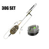 Pre-tied Carp Fishing Hair Rigs，Method Feeder with Double Hooks