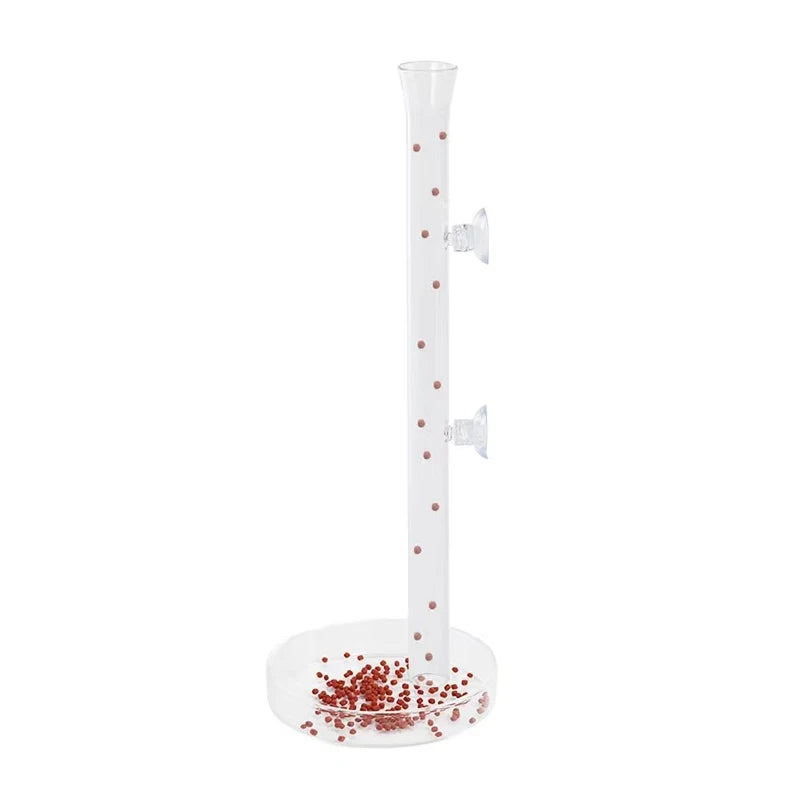 Glass Aquarium Feeder Tube Dish Transparent Fish Tank Shrimp Snail Food Feeder Bowl Aquarium Feeding Accessories Shrimp Feeders