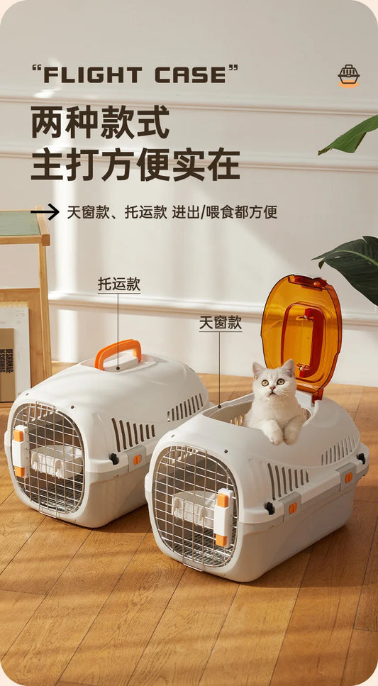 New pet aviation case, convenient, breathable, suitable for outdoor travel, cage for cats and dogs, and pet only - Play Paws Toys