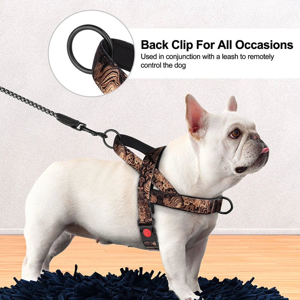 Nylon Dog Harness No Pull Dogs Harnesses Vest Durable Ethnic Pet Training Vests Adjustable For Small Medium Large Dogs Pitbull