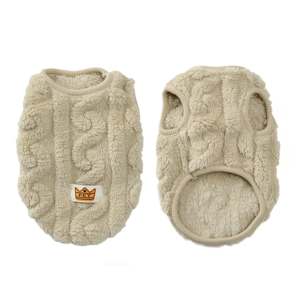 Pet Dog Clothes Autumn Winter Warm Cozy Fleece Puppy Sweater for Small Medium Dogs Cats Pug French Bulldog Chihuahua Clothing