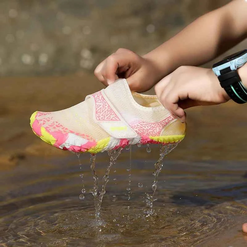 New KID's Summer Wading Shoes Parent-Child Vacation Beach Swimming Shoes Student Quick Drying Beach Game Shoes Aqua Shoes 29-38#