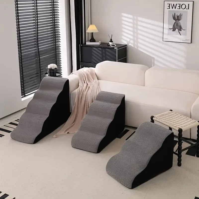 New Detachable And Washable Kennel Memory Foam Dog Sofa Stairs Pet 4-5 Steps Stairs For Small Dog Cat Ramp Ladder Pet Stairs - Play Paws Toys