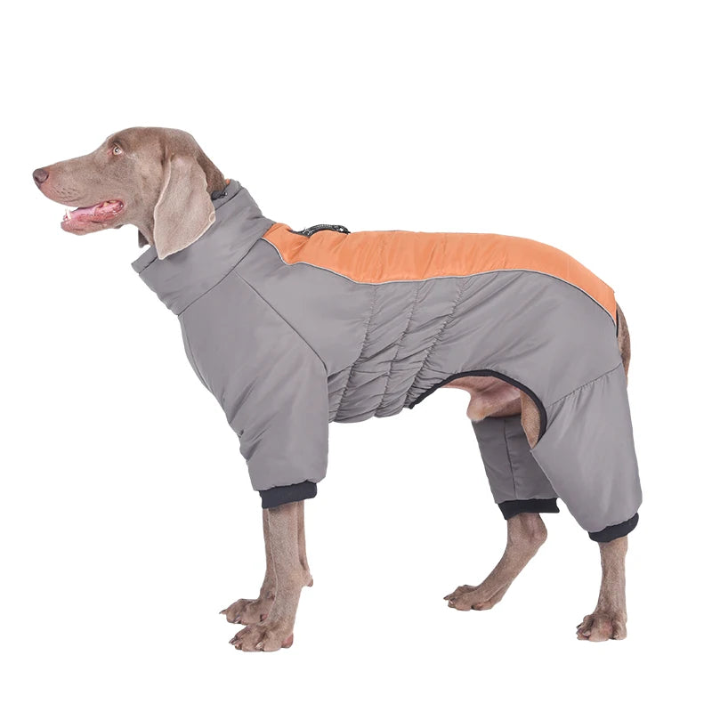 Waterproof Pet Dog Winter Jumpsuit Warm Medium Large Dogs Winter Jacket Clothes Labrador Bulldog Golden Retriever Costumes