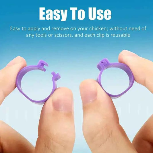 100 pcs Chicken Foot Rings Label Clasp Plastic Poultry Leg Snap Ratchet Clip Digital Duck Pigeon Goose Farm Feed Tool