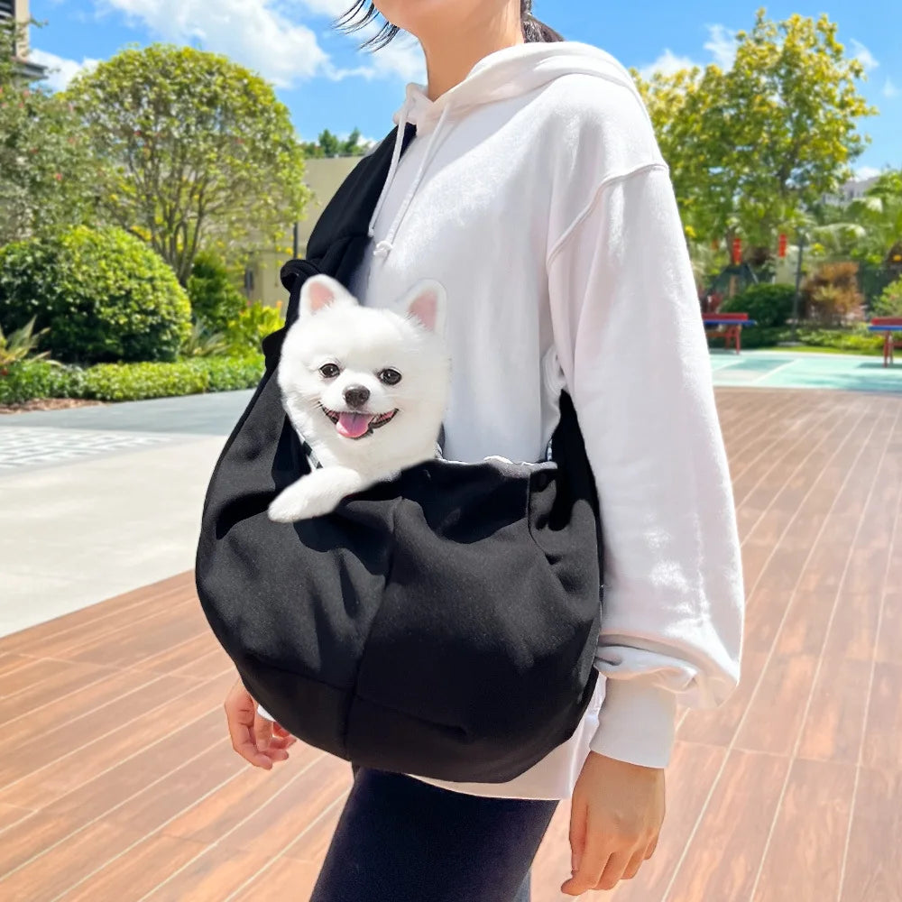 Pet Ortable Shoulder Bag with Pocket Fits Within 7.5kg Dog Cat Sling Carrier for Outdoor Travel Hiking Pet Carrying Supplies - Play Paws Toys