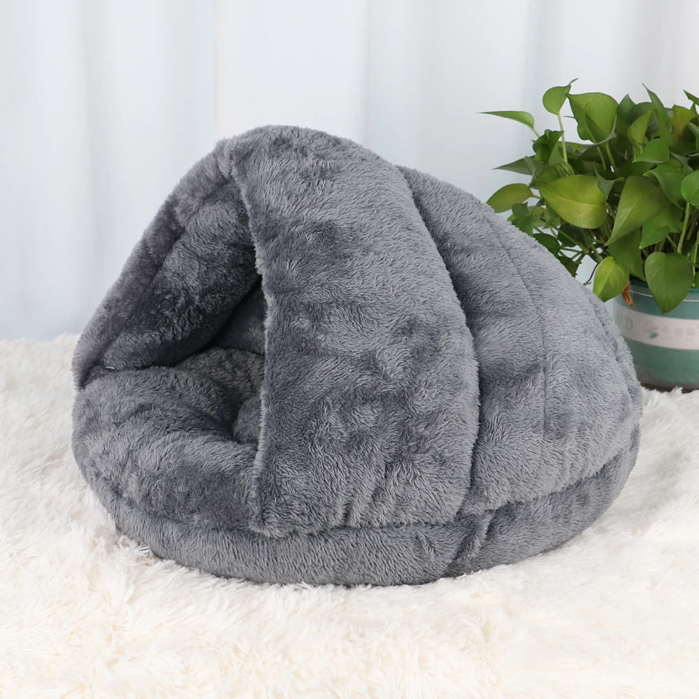Soft Cat Bed Winter Warm Plush Pet Puupy Kitten Nest Kennel Deep Sleep Cats Cave House For Cats Small Dogs Products - Play Paws Toys