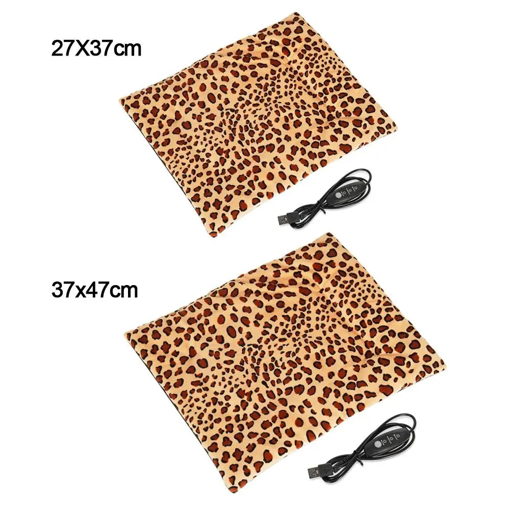Pet Heating Pad Electric Blanket Dog And Cat Bed Mat Warming USB Blanket Washable Pad Warmer Soft Plush Winter Cat Puppy - Play Paws Toys
