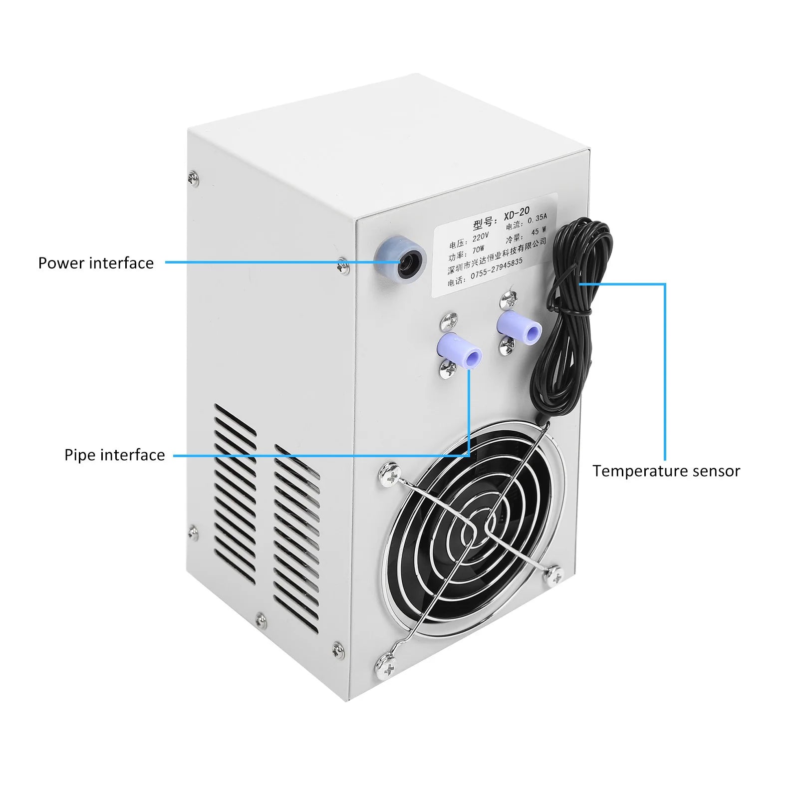 72W Aquarium Fish Tank Water Chiller Constant Temperature Cooling System Fish Tank Accessories