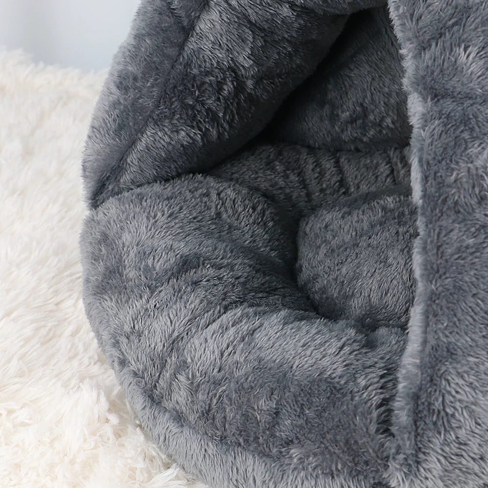 Soft Cat Bed Winter Warm Plush Pet Puupy Kitten Nest Kennel Deep Sleep Cats Cave House For Cats Small Dogs Products - Play Paws Toys