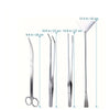 27/38/48cm Aquarium Plant Tweezers Multifuctional Stainless Steel Elbow Tweezers Fish Tank Aquascape Tools Aquarium Feeding Tong