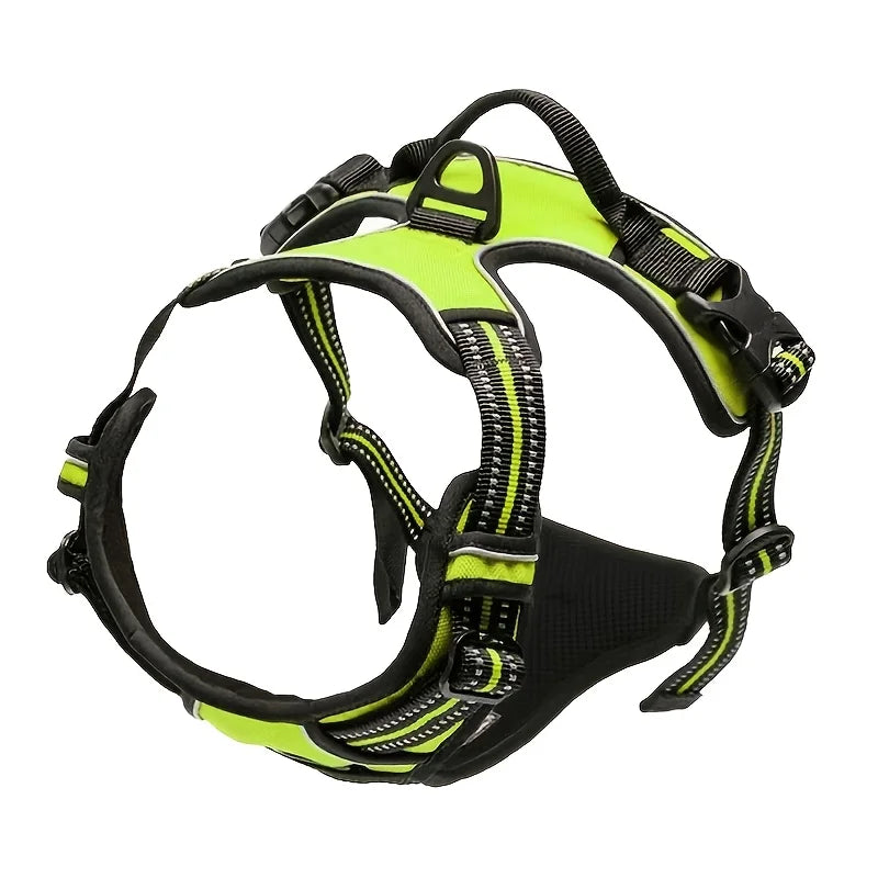 Adjustable Dog Harness Vest with Night Reflective Strip for Small Medium and Large Dogs for Outdoor Walking
