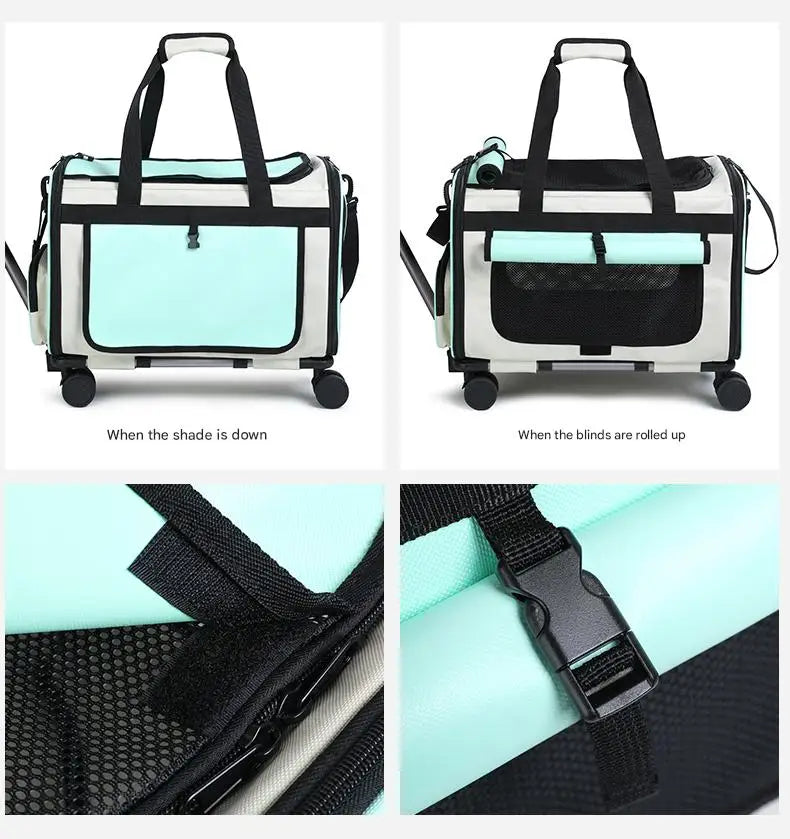 Pet Trolley Cat Bag Extra Large Portable Case Detachable Dog Trolley Case Large Foldable Pet Bag Cat Travel Carrier Bag - Play Paws Toys