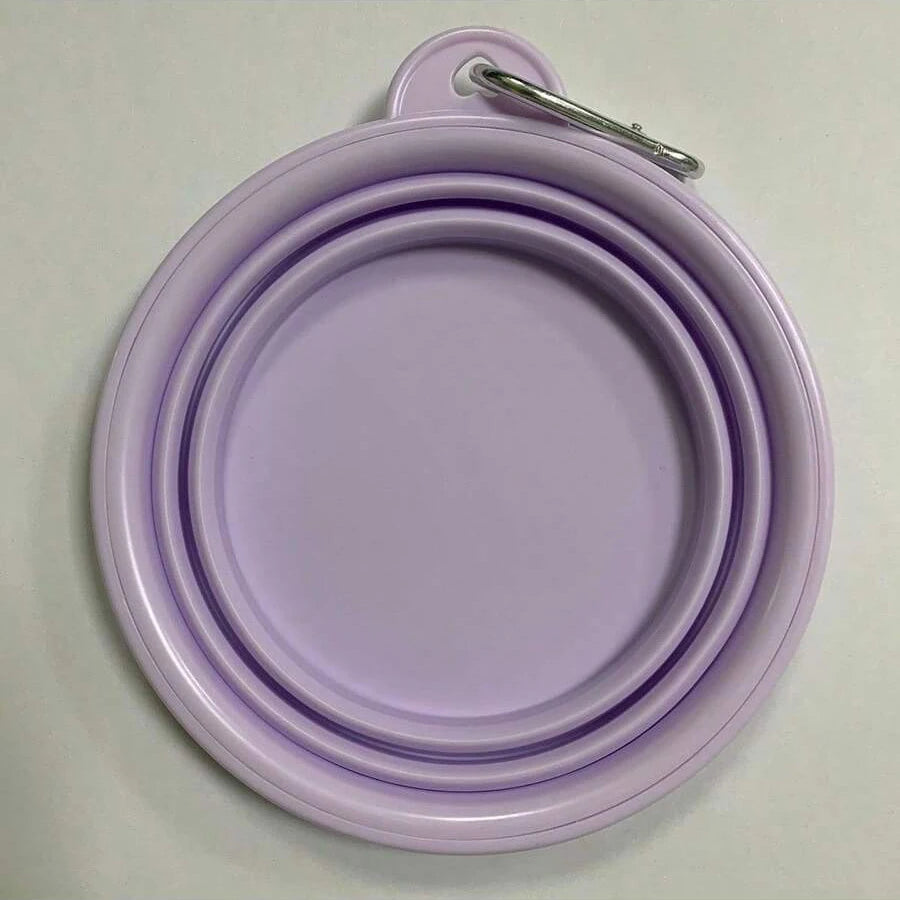 350ml Macaron Color Series Portable Folding Bowl for Pets, Dog Drinking Bowl, Cat Food Bowl, Travel Bowl with Carabiner