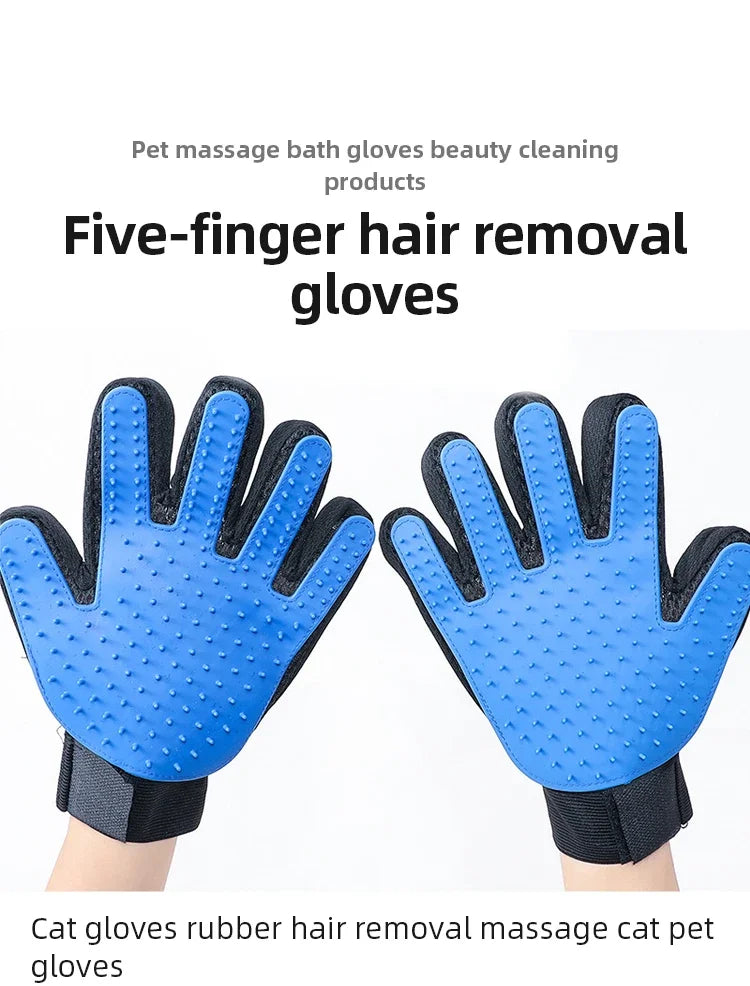 Pet Hair Removal Gloves Comb for Dog Grooming Cats and Dog Massage Bathing Cleaning and Beauty Products Gloves to Bathe Dog Home