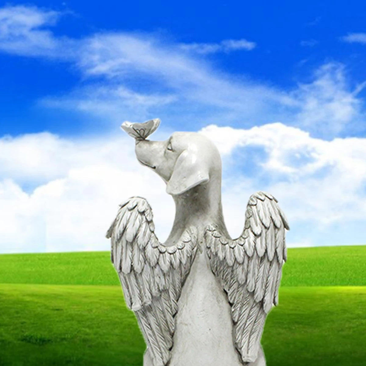 1pc Angel Dog Memorial Statue, Pet Memorial Stone For Dogs, Angel Dog Memorial Gifts, Dog Passing Away Bereavement Gifts, Pets G