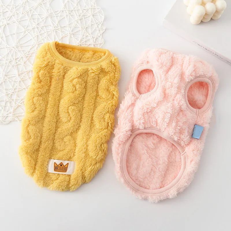 Sweater for Cat Warm Puppy Hoodie Cute Dog Sweaters for Small Dogs Chihuahua Knit Sleeves Puppy Winter Fleece Harness Clothes - Play Paws Toys