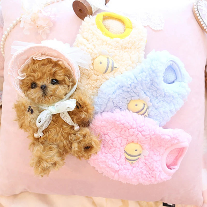 Newborn Cat Kitten Velvet Clothing Winter Warm Little Pet Sweater for Small Animals Bunny Pullovers Clothes Teacup Poodle XXXS - Play Paws Toys