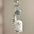 Flocking Cartoon Keychain Cute Seal Penguin Polar Bear Pendant Bag Decoration Keyring Car Key Holder Keychains Gift Fashionable