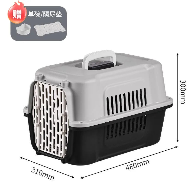 New pet aviation case, convenient, breathable, suitable for outdoor travel, cage for cats and dogs, and pet only - Play Paws Toys