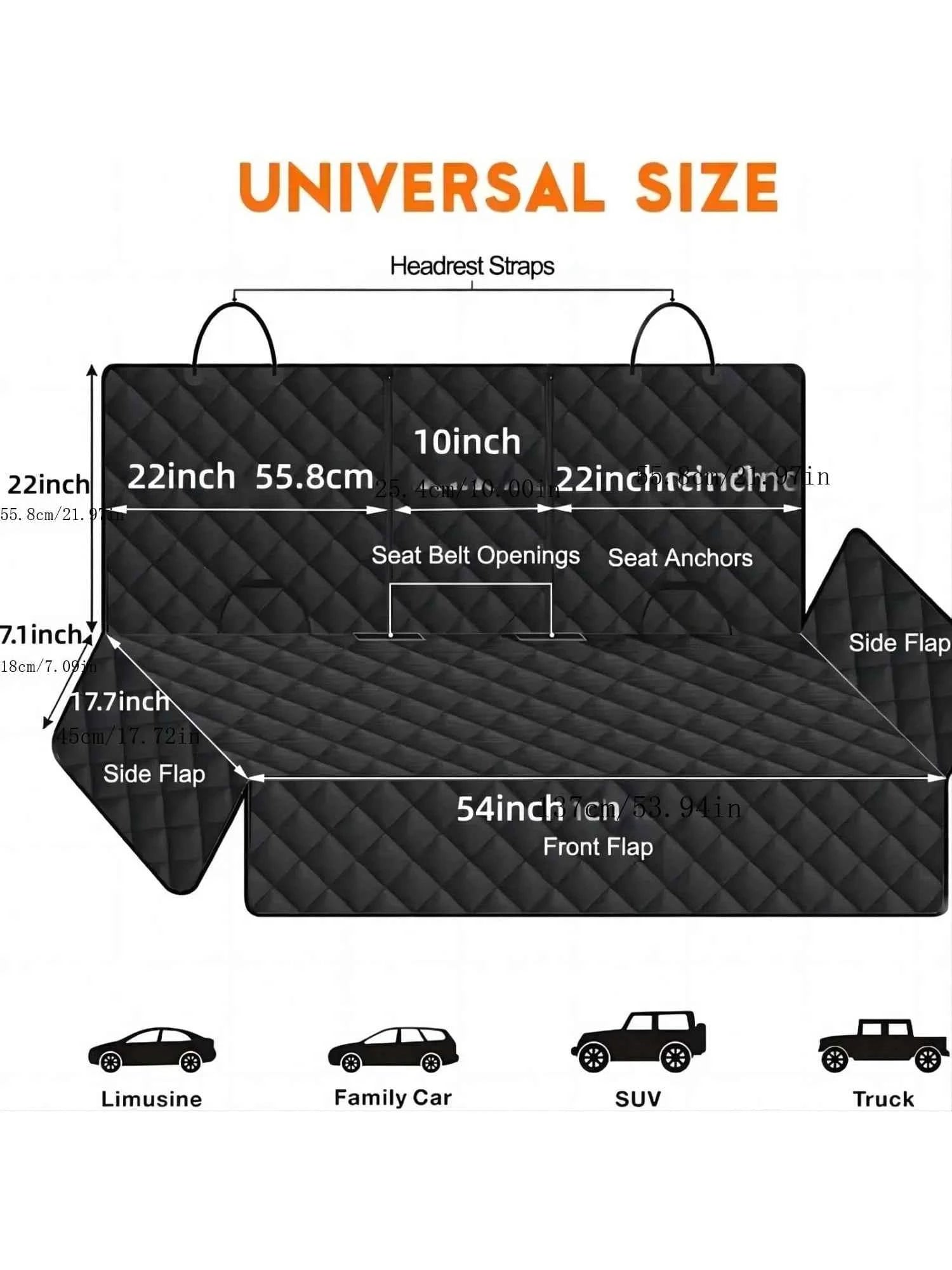 Dog Car Seat Cover Pet Travel Carrier Mattress Waterproof Dog Car Seat Protector With Middle Seat Armrest For Dogs