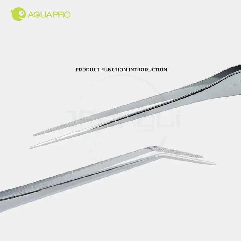 Aquarium Tweezer Aquatic Fish Tank Plant Stainless Steel Mirror Aquascape Clip Straight Cleaning Utensils Accessory ADA Quality