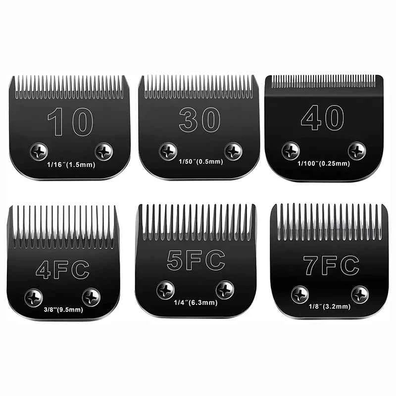 Black 7FC 5FC 4FC 3FC #10 #30 #40 5/8 Professional Dog Clipper A5 Blade Fit Most Andis & Oster Pet Clippers