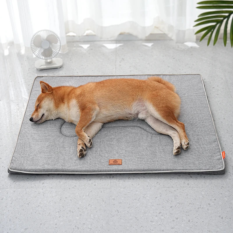 Winter Washable Dog Bed Reversible Dog Crate Pad Soft Fluffy Pet Kennel Beds Dog Sleeping Mattress for Large Medium Small Dogs