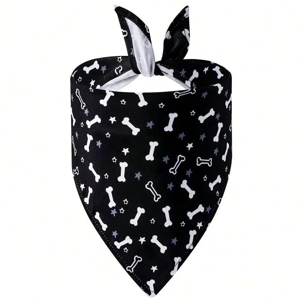 Cute Cartoon Printed Bandana Adjustable Summer Pet Scarf For Dog Cat Bib Kerchief Triangle Towel Holiday Accessories