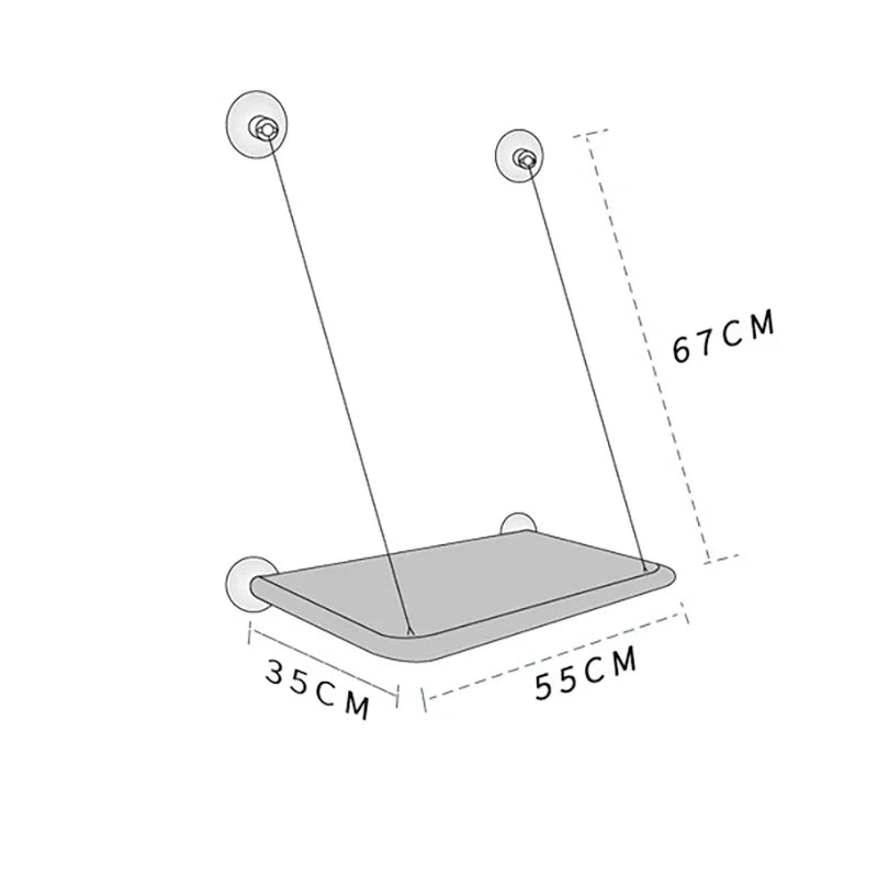 Pet Cat Hammock Aerial Hanging Cat Bed Cats Bed House Kitten Climbing Frame Sunny Window Seat Nest Bearing 20kg Pet Accessories - Play Paws Toys