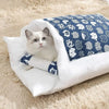 Kawaii Removable Cats Bed House Home Supplies Products for Adult Cats Large Pet Dog Bed Cat's House Cave Comfortable  Food Cute - Play Paws Toys