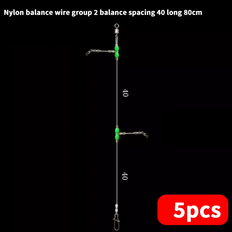 PD Fishing Tackle Nylon Tenpin Line Set Sea Fishing Wreck Pulling Stream Shore Fishing Long Casting Gourd Connector Accessories