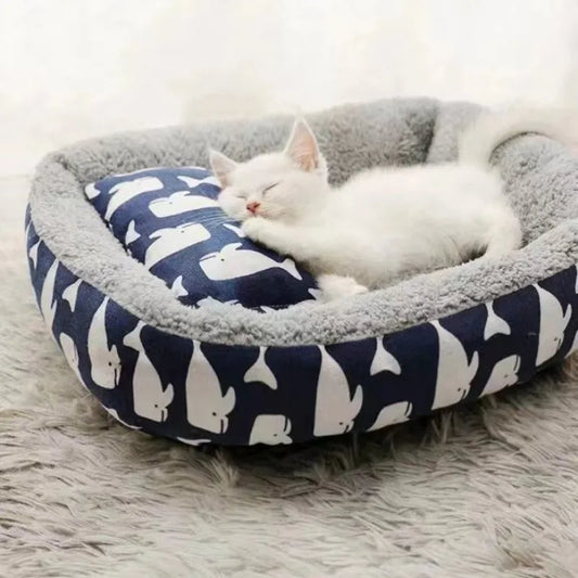 Soft Pet Bed Cat Bed Dog Bed Pet Mattress with Pillow Winter Warm Comfortable Sleeping Mat for Cats Dogs Plush Cat Mat Cat House - Play Paws Toys