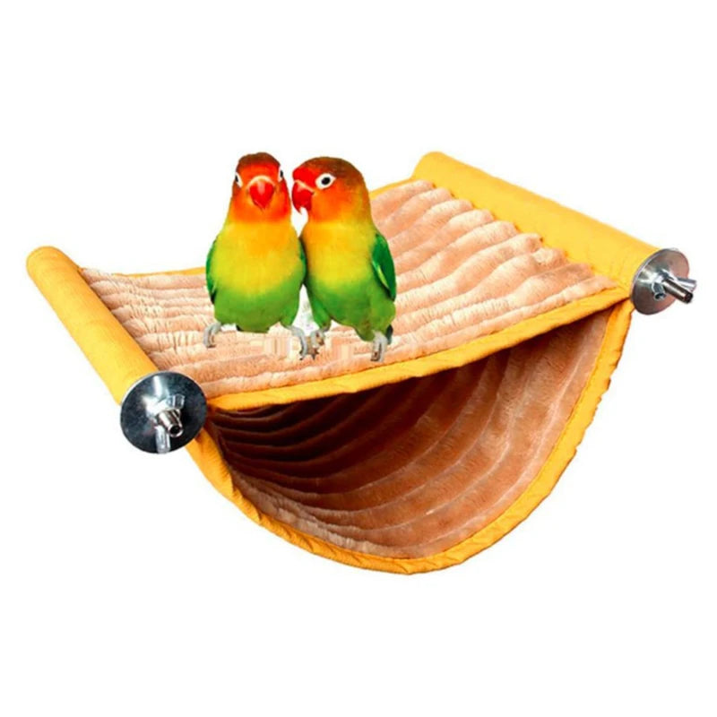 Winter Warm Bird Nest House Shed Hut Hanging Hammock Finch Cage Plush Fluffy Birds Hut Hideaway for Parrot Bird Cage Accessories