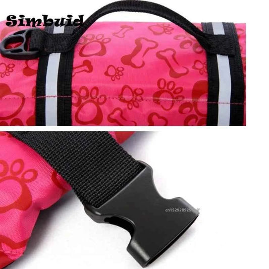 Dog Life Jacket Reflective Adjustable Large Dogs Swimwear Safety Vest Surfing Sailboat Enhanced Buoyancy Pet Lifejackets
