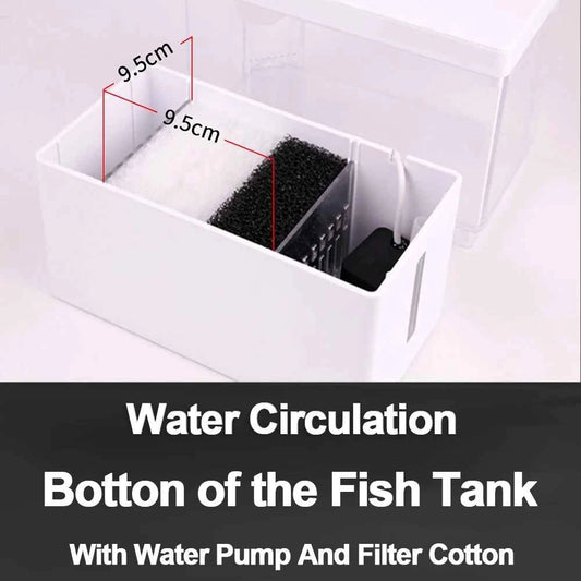 Mini Fish Tank 3L Desk Fish Tank 5L Water Plastic Fish Tank Botton Filter With Water Pump Fish Bowls