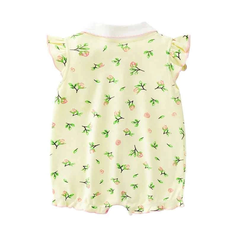 Baby summer clothes, thin newborn girl jumpsuit, full moon princess, hundred days, super cute and stylish summer clothes