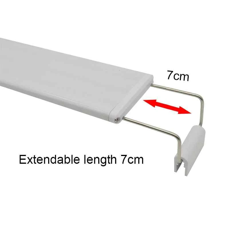 Aquarium LED Light Super Slim Fish Tank Aquatic Plant Grow Lighting Waterproof Bright Clip Lamp Blue LED 18-72cm for Plants 220v