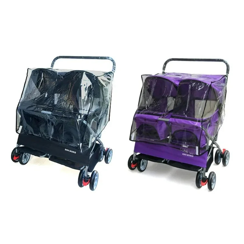 Multifunctional pet car Ultra-light two-seater pet buggy Detachable and washable trolley Universal pet car for cats and dogs - Play Paws Toys
