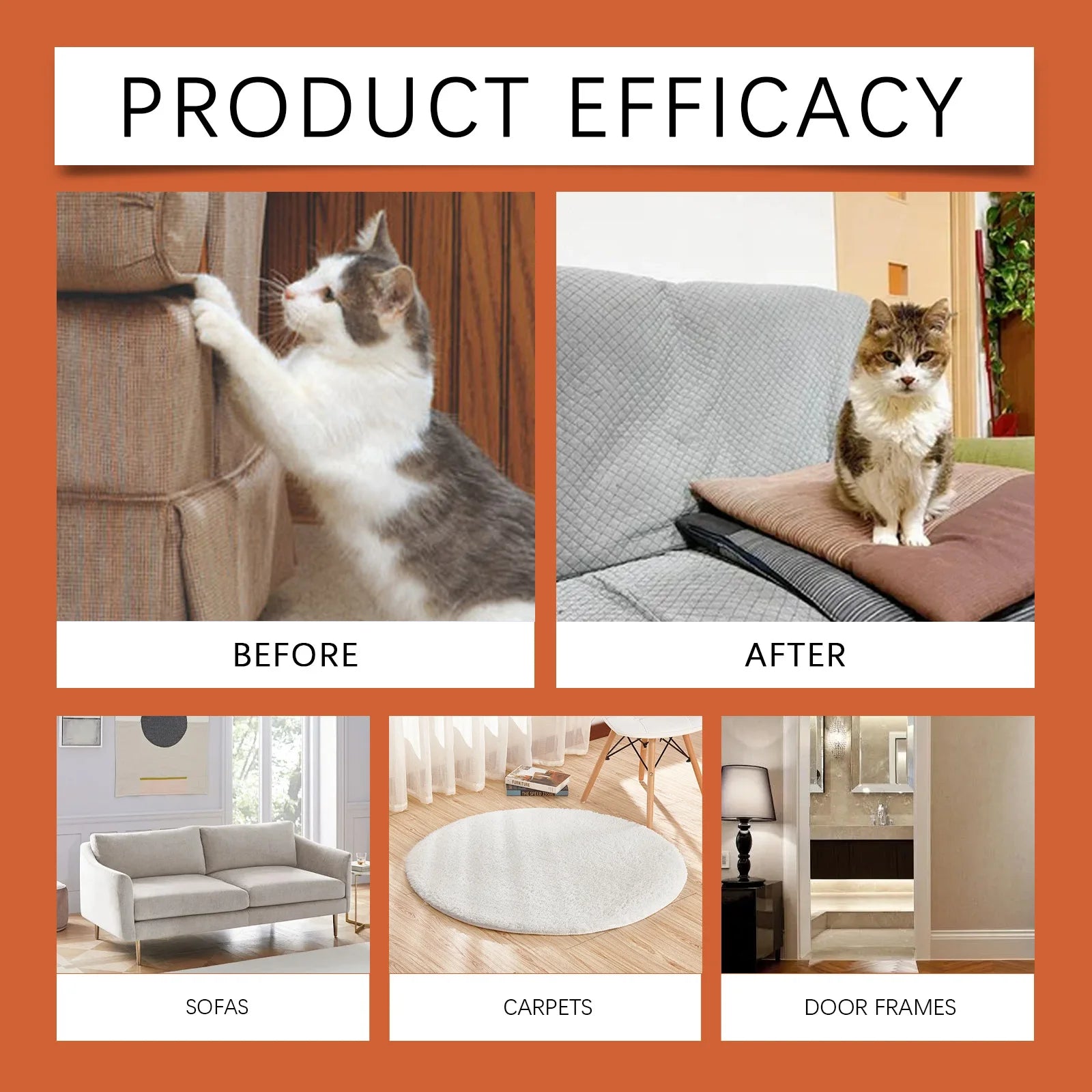 Car/Furniture-Specific Cat Deterrent Spray – Prevents Scratching & Inappropriate Urination, Protects Living Rooms & Bedrooms