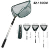 Triangle Fishing Landing Net with Telescoping Pole Handle Easy Catching or Releasing Fishing net for Fly Trout Carp Course Sea