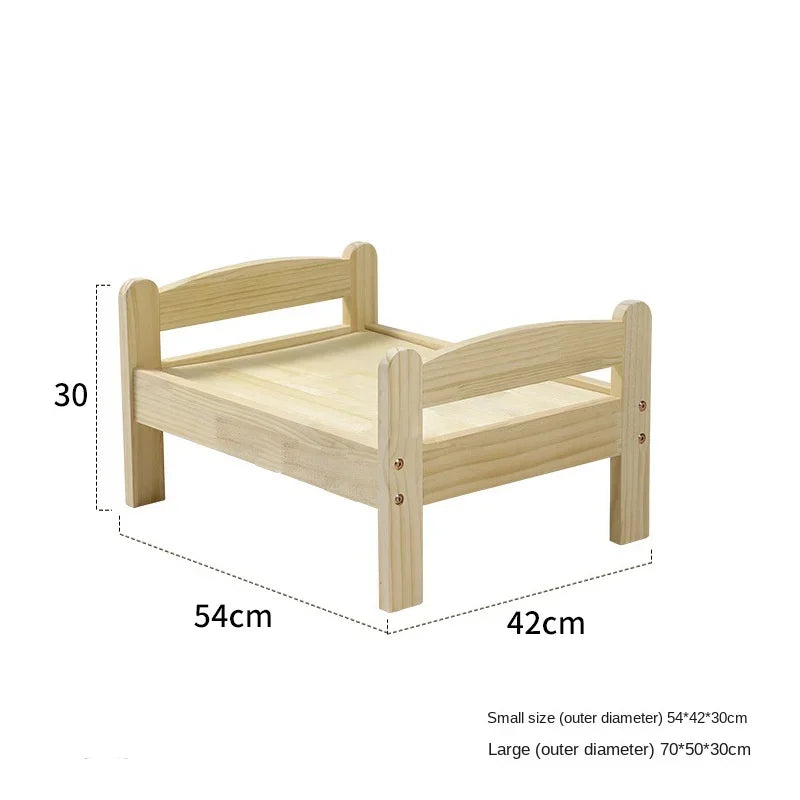 summer and winter four-season universal floor-standing wooden removable and washable princess bed cat bed - Play Paws Toys