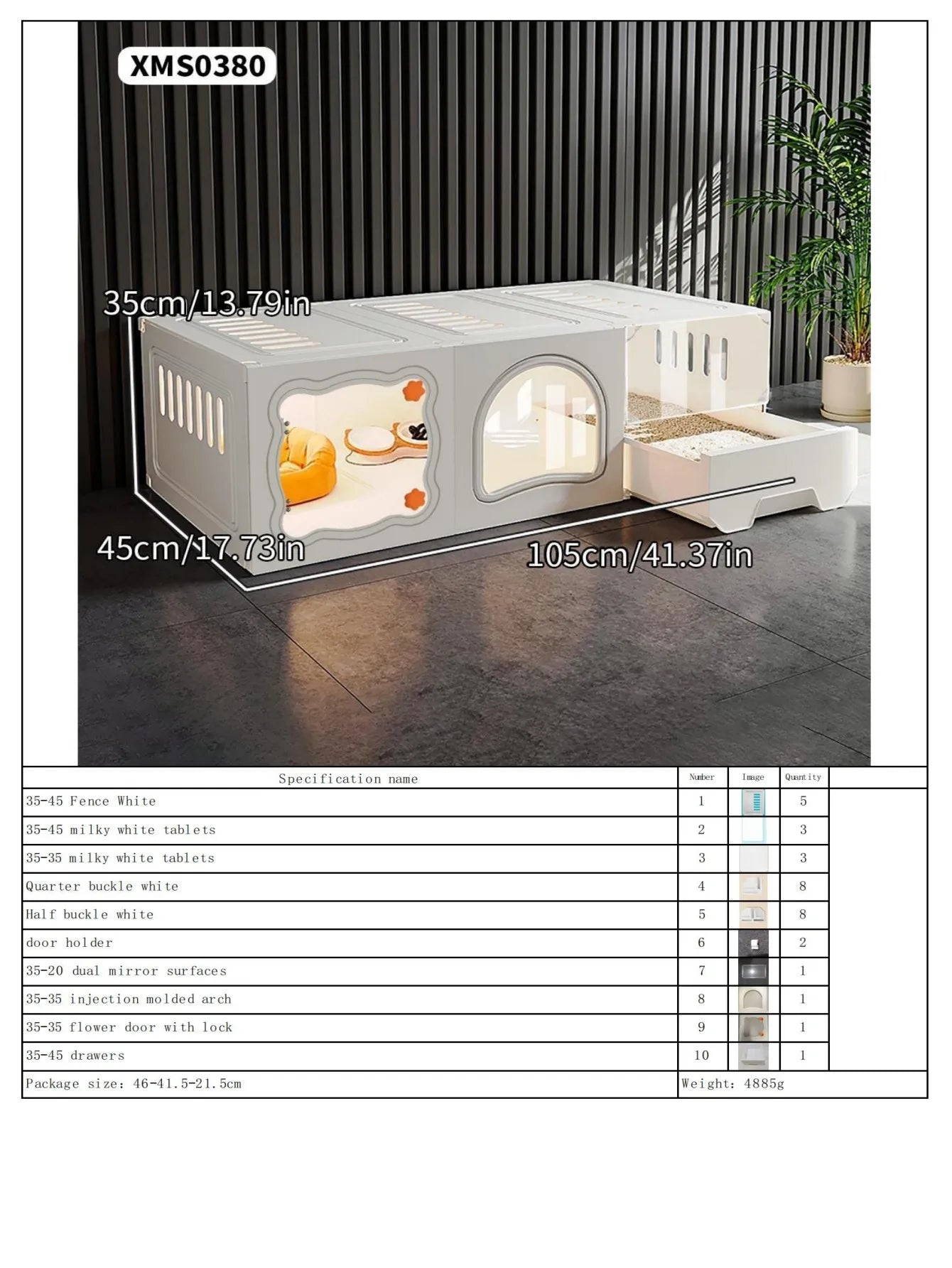Cat House, Cat Cage, Universal Cat Nest, Cat Toilet All-In-One, Indoor and Outdoor, Suitable for Cats and Dogs, Space-Saving Pet Cage - Play Paws Toys
