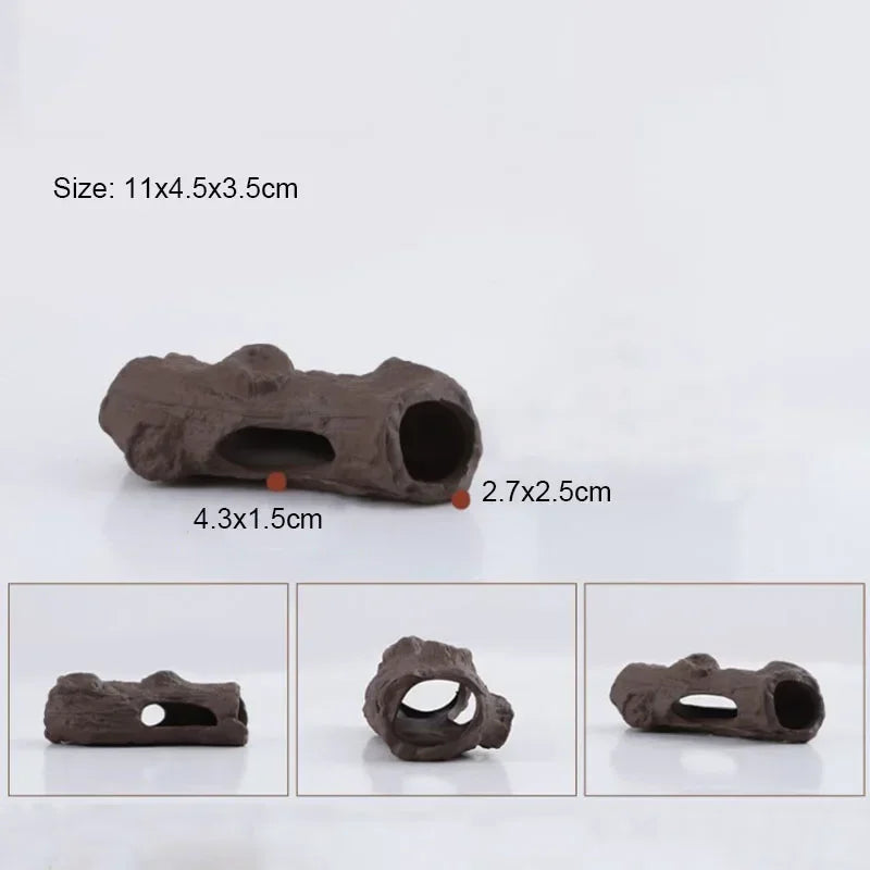 Quality Ceramic Aquarium Decor Fish Shrimps Shelter House Pottery Scorpion House Canister Simulation Stone Fish Tank Decoration